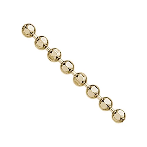 Kugle Facet halskæde i forgyldt sølv på 1,5 mm og 42 cm.