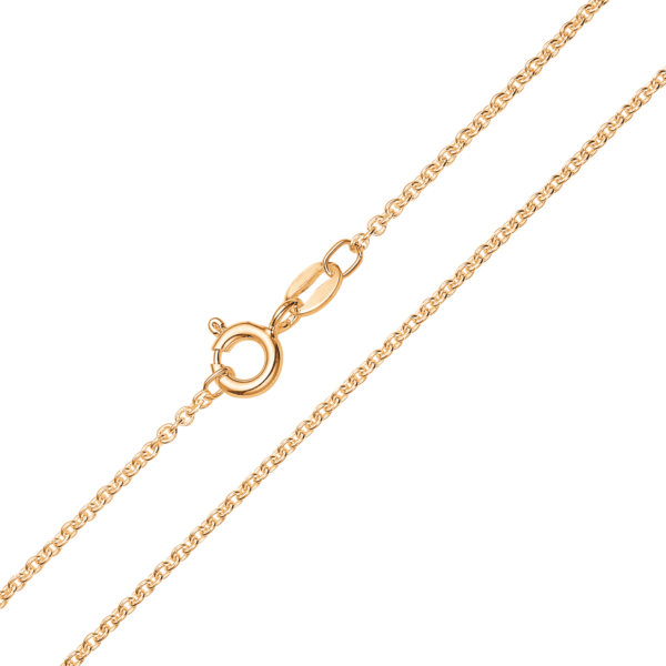 Sølvforgyldt rund ankerkæde – 0,40 mm | 45 cm
