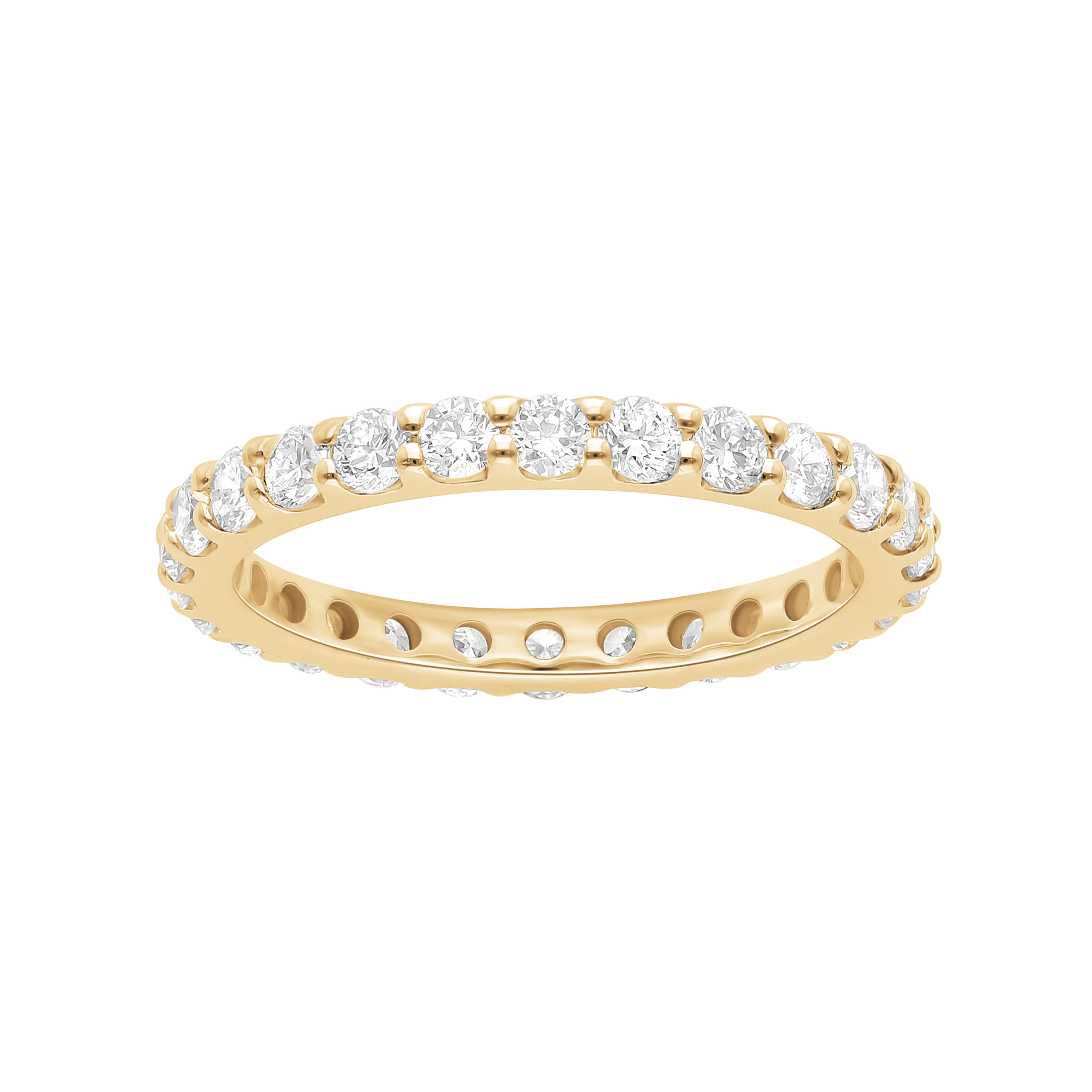 Alliancering, Infinity i massiv 14 kt. guld og 1.3 ct. 1 Alliancering, Eternity Ring i 14 kt.