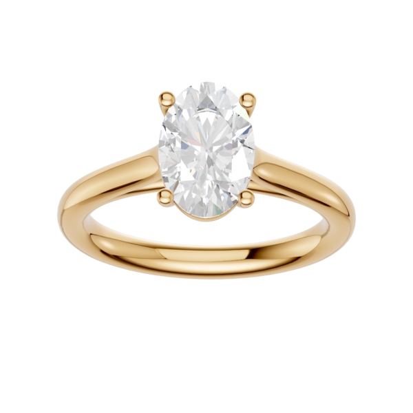 Èloise solitaire fra serien I PROMISE, med oval lab-grown diamant i 14 kt. guld