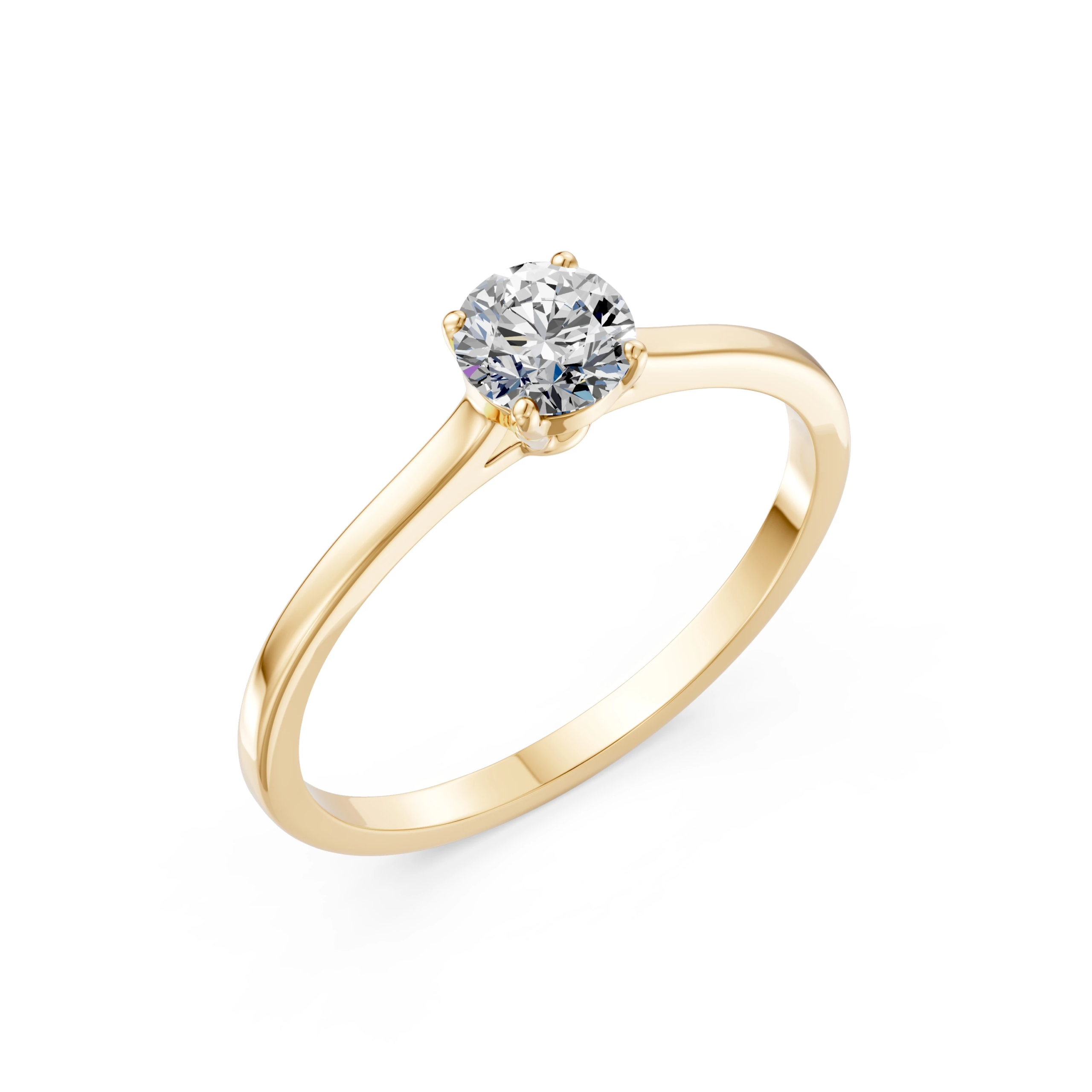 THE ONE – Grace diamantring med naturlig diamant i 14 kt. guld Forlovelsesring i massivt 14 kt. guld og naturlig diamant i 0,3